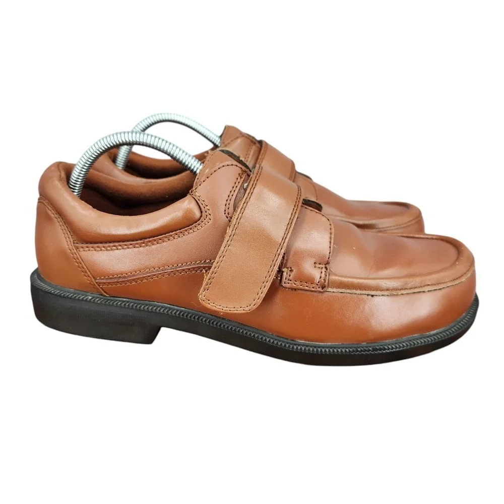 Dr. Scholl Shoes Mens 10.5 D Brown Leather Strap Comfort Shoes‎ Therapeutic